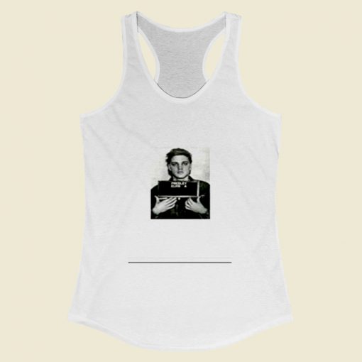 Elvis Presley Mug Shot Women Racerback Tank Top