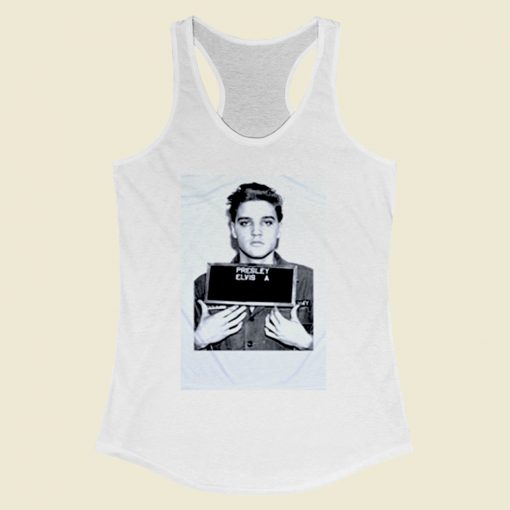 Elvis Presley Mugshot Women Racerback Tank Top