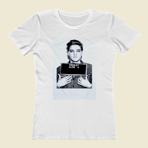 Elvis Presley Mugshot Women T Shirt Style