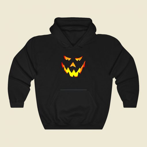 Evil Pumpkin Monster Face Halloween 80s Hoodie Fashion