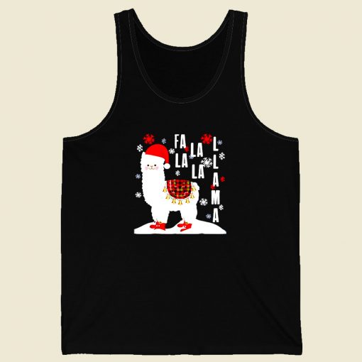 Fa La La Llama Santa Men Tank Top