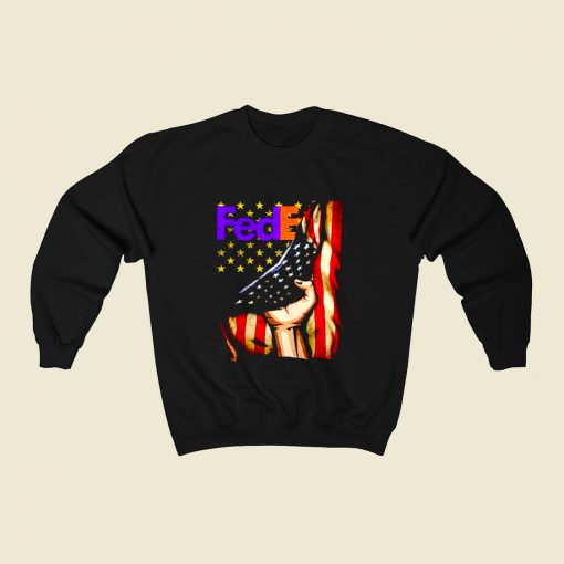 Fedex Logo American Flag 80s Fashionable Sweatshirt