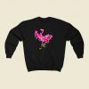 Flamingo Light Santa 80s Fashionable Sweatshirt