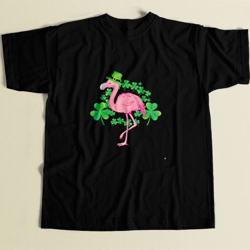 Flamingo St Patricks Day 80s Men T Shirt