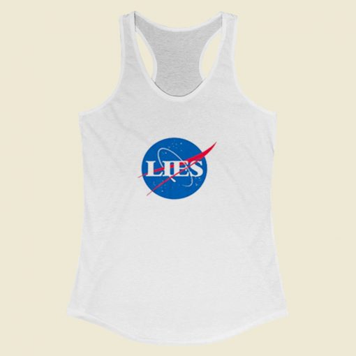 Flat Earth Nasa Women Racerback Tank Top