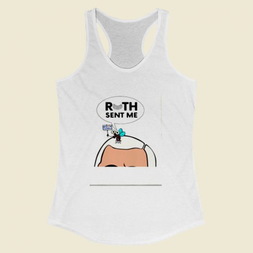 Flies Rbg Ruth Sent Me Biden Harris Women Racerback Tank Top