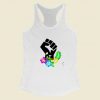 Floral Black History Women Racerback Tank Top