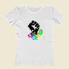 Floral Black History Women T Shirt Style