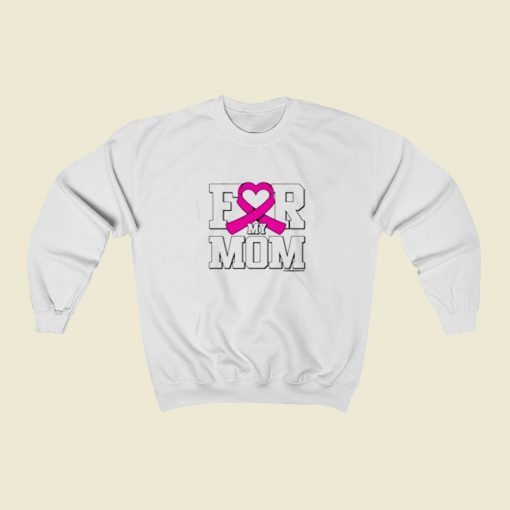 For My Mom Breast Cancer Awareness Christmas Sweatshirt Style