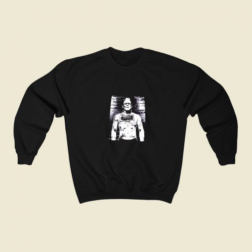 Frankenstein Mugh Shot 80s Fashionable Sweatshirt