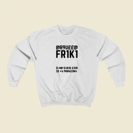 Friki Secret Code Graphic Quote Christmas Sweatshirt Style