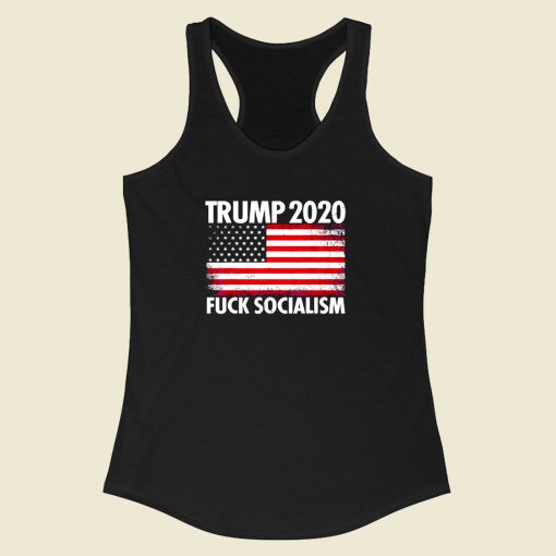 Fuck Socialism Socialist Usa Racerback Tank Top Style