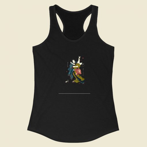 Funny Samurai Dancing Racerback Tank Top Style