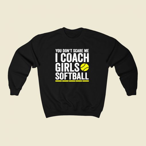 Funny Softball Coach 80s Fashionable Sweatshirt