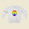 Gay Pride Flag Alien Christmas Sweatshirt Style