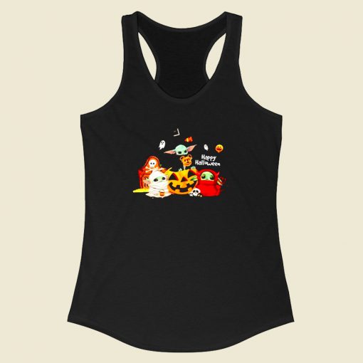 Ghost Happy Halloween Racerback Tank Top Style