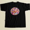 Globe Flag Map 80s Men T Shirt