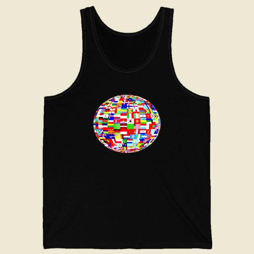 Globe Flag Map Men Tank Top