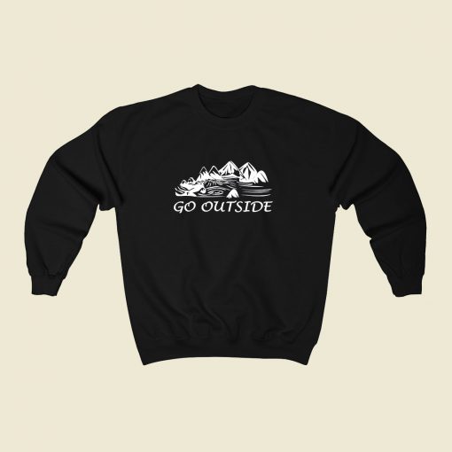 Go Outside 80s Fashionable Sweatshirt