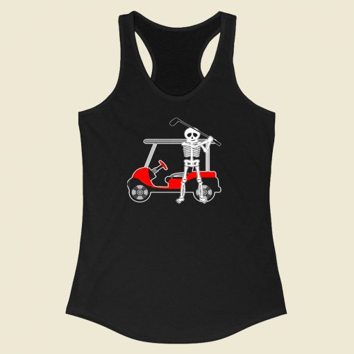 Golfer Skeleton Racerback Tank Top Style