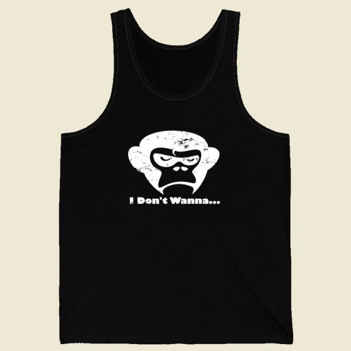 Grumpy Monkey Face Men Tank Top