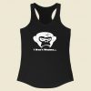 Grumpy Monkey Face Racerback Tank Top Style