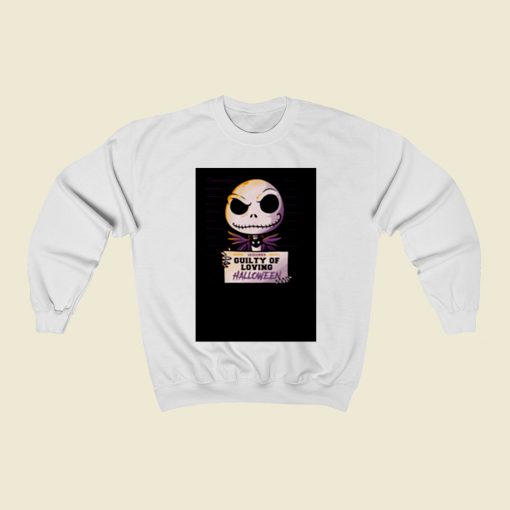 Guilty Jack Cute Skellington Mugshot Christmas Sweatshirt Style