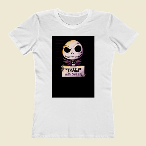 Guilty Jack Cute Skellington Mugshot Women T Shirt Style