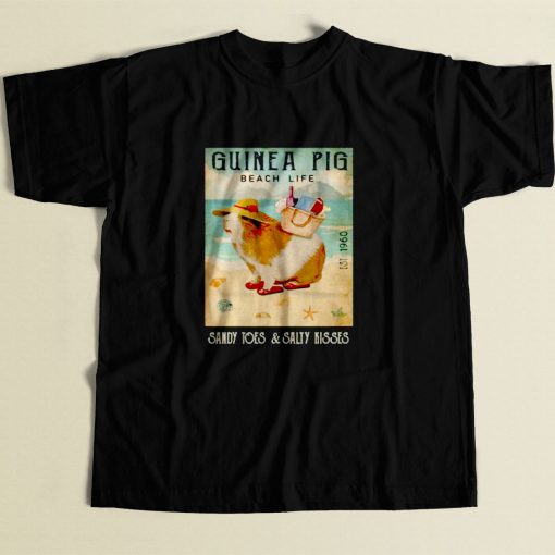 Guinea Pig Beach Life 80s Men T Shirt