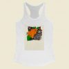 Halloween Pumpkin Black Cats Women Racerback Tank Top