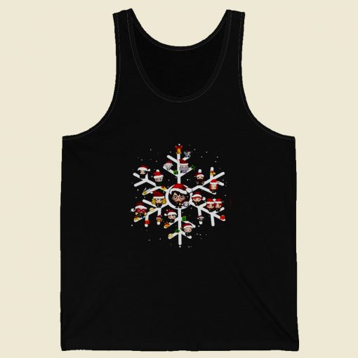 Harry Potter Characters On Snowflakes Men Tank Top