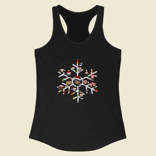 Harry Potter Characters On Snowflakes Racerback Tank Top Style