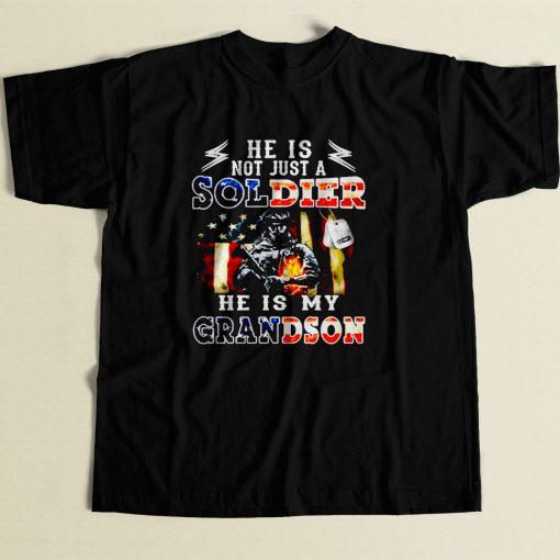 He Is Not Just A Soldier 80s Men T Shirt