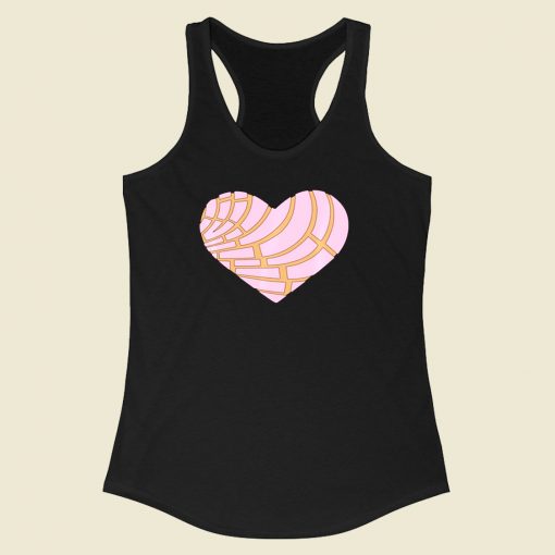 Heart Pan Dulce Mexican Racerback Tank Top Style