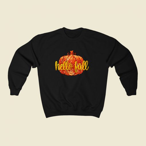 Hello Fall 80s Fashionable Sweatshirt