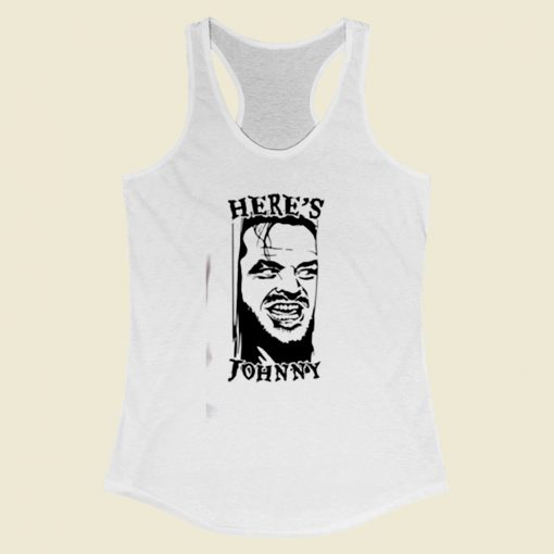 Heres Johnn 80s Movie Women Racerback Tank Top