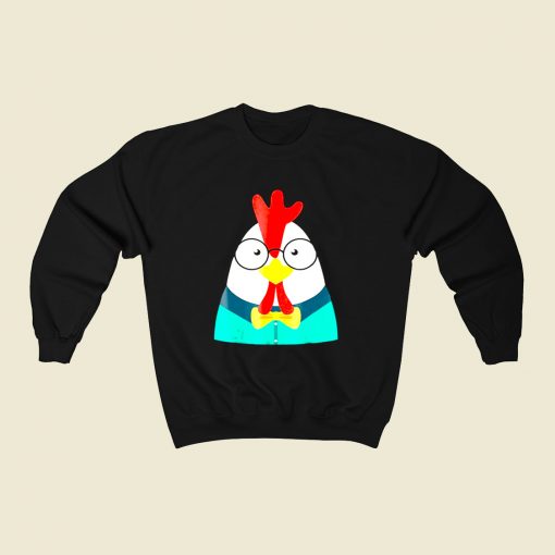 Hipster Chicken 80s Fashionable Sweatshirt