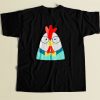 Hipster Chicken 80s Men T Shirt