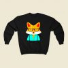 Hipster Fox 80s Fashionable Sweatshirt