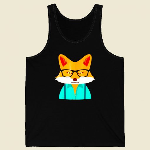 Hipster Fox Men Tank Top