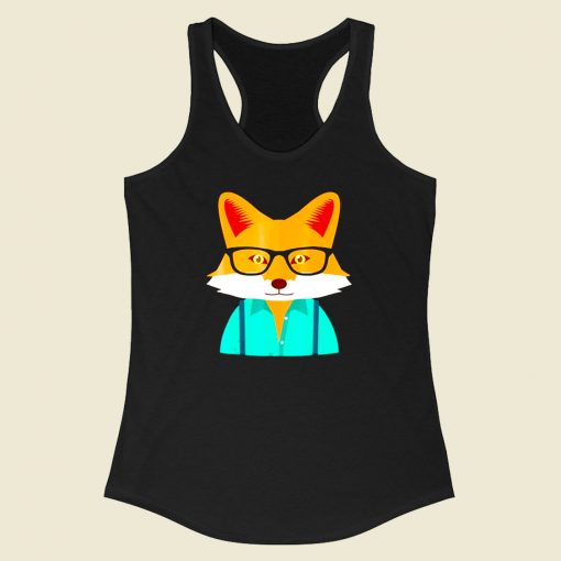 Hipster Fox Racerback Tank Top Style