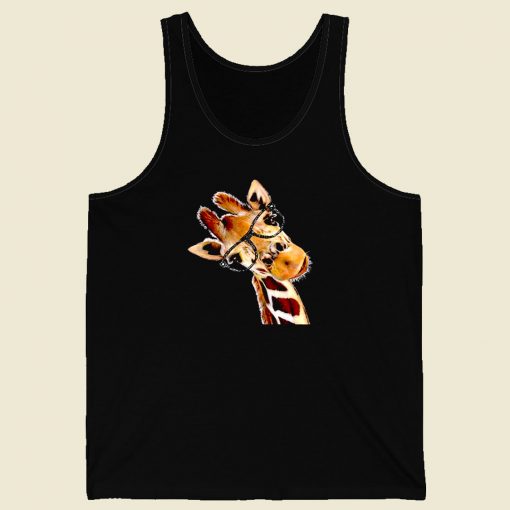 Hipster Good Time Giraffe Men Tank Top