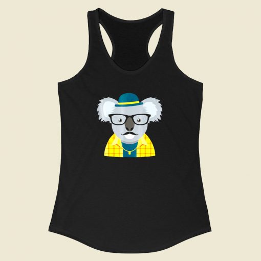 Hipster Koala Bear Racerback Tank Top Style