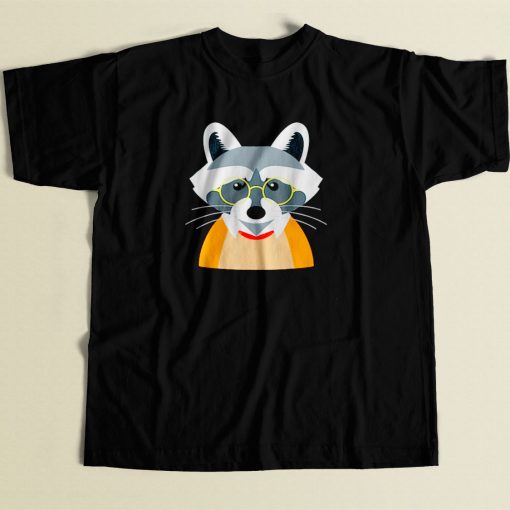 Hipster Raccoon 80s Men T Shirt