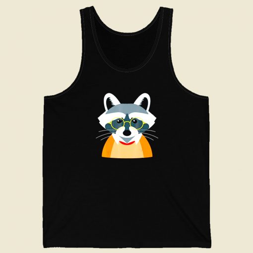 Hipster Raccoon Men Tank Top