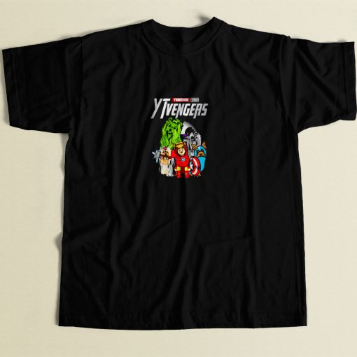 Hot Marvel Avengers Endgame Yorkshire Terrier Ytvengers 80s Men T Shirt