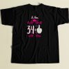 I Am 34 Plus Middle Finger 35th Birthday 80s Men T Shirt