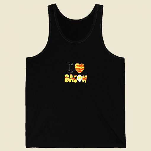 I Heart Love Bacon Men Tank Top