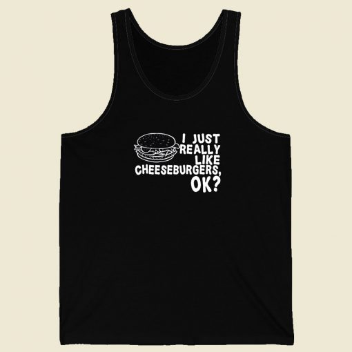 I Just Really Like Cheeseburgers Men Tank Top