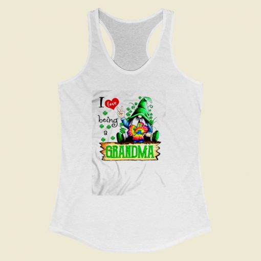 I Love Being Grandma Women Racerback Tank Top